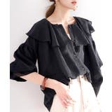 大人なシアー魅せ。2wayラッフルフリルビッグカラーブラウス | Classical Elf  | 詳細画像14 