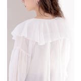大人なシアー魅せ。2wayラッフルフリルビッグカラーブラウス | Classical Elf  | 詳細画像17 