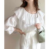 大人なシアー魅せ。2wayラッフルフリルビッグカラーブラウス | Classical Elf  | 詳細画像2 