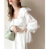 大人なシアー魅せ。2wayラッフルフリルビッグカラーブラウス | Classical Elf  | 詳細画像4 