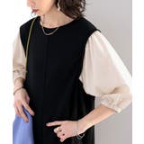 旬顔、ぽわん袖。異素材ドッキングワンピース | Classical Elf  | 詳細画像11 