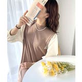 旬顔、ぽわん袖。異素材ドッキングワンピース | Classical Elf  | 詳細画像24 