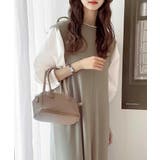 旬顔、ぽわん袖。異素材ドッキングワンピース | Classical Elf  | 詳細画像28 