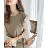 旬顔、ぽわん袖。異素材ドッキングワンピース | Classical Elf  | 詳細画像29 