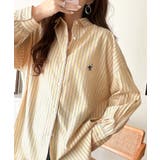 イエロー | Happyストライプ！ワンポイント刺繍オーバーシャツ | Classical Elf 