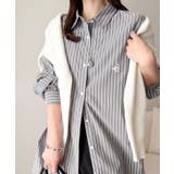 Happyストライプ！ワンポイント刺繍オーバーシャツ | Classical Elf  | 詳細画像9 