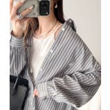 Happyストライプ！ワンポイント刺繍オーバーシャツ | Classical Elf  | 詳細画像13 