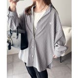 Happyストライプ！ワンポイント刺繍オーバーシャツ | Classical Elf  | 詳細画像14 