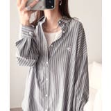 Happyストライプ！ワンポイント刺繍オーバーシャツ | Classical Elf  | 詳細画像15 