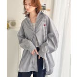 Happyストライプ！ワンポイント刺繍オーバーシャツ | Classical Elf  | 詳細画像27 