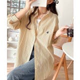 Happyストライプ！ワンポイント刺繍オーバーシャツ | Classical Elf  | 詳細画像35 