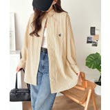 Happyストライプ！ワンポイント刺繍オーバーシャツ | Classical Elf  | 詳細画像41 