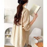 Happyストライプ！ワンポイント刺繍オーバーシャツ | Classical Elf  | 詳細画像45 