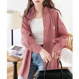 Happyストライプ！ワンポイント刺繍オーバーシャツ | Classical Elf  | 詳細画像47 