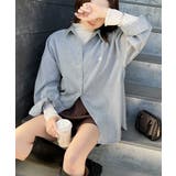こっくり秋感。ワンポイント刺繍細コーデュロイオーバーシャツ | Classical Elf  | 詳細画像1 