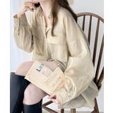 ベージュ | リラックスムード溢れるオーバーサイズ。立体胸ポケットシアーシャツ | Classical Elf