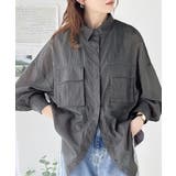 リラックスムード溢れるオーバーサイズ。立体胸ポケットシアーシャツ | Classical Elf | 詳細画像7