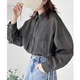 リラックスムード溢れるオーバーサイズ。立体胸ポケットシアーシャツ | Classical Elf | 詳細画像10