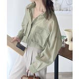 リラックスムード溢れるオーバーサイズ。立体胸ポケットシアーシャツ | Classical Elf | 詳細画像12