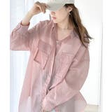 ピンク | リラックスムード溢れるオーバーサイズ。立体胸ポケットシアーシャツ | Classical Elf