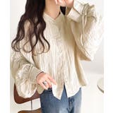 ベージュ | 上品な抜け感と自由なアレンジ叶う。2wayカラー袖シャーリングシアー素材シャツブ… | Classical Elf