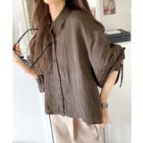 上品な抜け感と自由なアレンジ叶う。2wayカラー袖シャーリングシアー素材シャツブ… | Classical Elf | 詳細画像8