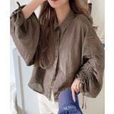 上品な抜け感と自由なアレンジ叶う。2wayカラー袖シャーリングシアー素材シャツブ… | Classical Elf | 詳細画像12