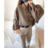 上品な抜け感と自由なアレンジ叶う。2wayカラー袖シャーリングシアー素材シャツブ… | Classical Elf | 詳細画像14