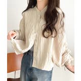 上品な抜け感と自由なアレンジ叶う。2wayカラー袖シャーリングシアー素材シャツブ… | Classical Elf | 詳細画像17