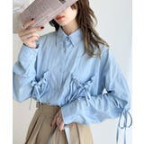 大人の甘さ薫る上品シャツ。衿2wayポケットリボンシャツ(長袖) | Classical Elf | 詳細画像24