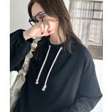 ブラック | 大人カジュアルをアップデート。フェイクフードスタンドネック裏毛プルオーバー | Classical Elf