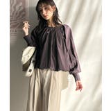 チャイナボタンが旬を先取り♪前後2wayリボン使いタックブラウス(長袖) | Classical Elf | 詳細画像15