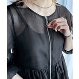 程よい透け感が女性らしい。前後2WAYのオーガンジーのバルーンブルゾン | Classical Elf | 詳細画像42