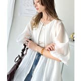 程よい透け感が女性らしい。前後2WAYのオーガンジーのバルーンブルゾン | Classical Elf | 詳細画像3