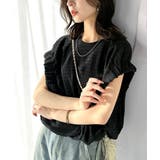 ブラック | 旬のスタイルを手に入れる。袖くしゅくしゅシャーリング風ジャガードトップス | Classical Elf