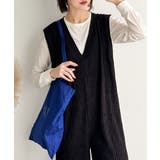 ブラック | 存在感ある凹凸ジャガード☆前後2way裾ドロストサロペット | Classical Elf 