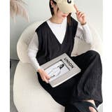 存在感ある凹凸ジャガード☆前後2way裾ドロストサロペット | Classical Elf  | 詳細画像3 