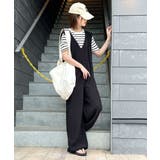 存在感ある凹凸ジャガード☆前後2way裾ドロストサロペット | Classical Elf  | 詳細画像4 