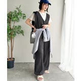 存在感ある凹凸ジャガード☆前後2way裾ドロストサロペット | Classical Elf  | 詳細画像14 