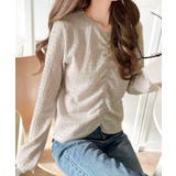 大人の魅力を引き立てる。胸シャーリングジャガードトップス(長袖) | Classical Elf | 詳細画像11