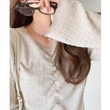 大人の魅力を引き立てる。胸シャーリングジャガードトップス(長袖) | Classical Elf | 詳細画像14