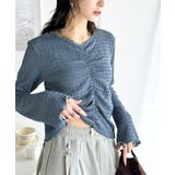 大人の魅力を引き立てる。胸シャーリングジャガードトップス(長袖) | Classical Elf | 詳細画像21