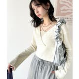 スタイルアップが叶う！リボンカシュクールジャガードカットソー（フレアスリーブ） | Classical Elf  | 詳細画像7 
