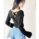 スタイルアップが叶う！リボンカシュクールジャガードカットソー（フレアスリーブ） | Classical Elf  | 詳細画像13 