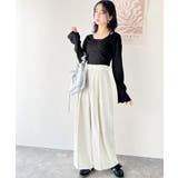 スタイルアップが叶う！リボンカシュクールジャガードカットソー（フレアスリーブ） | Classical Elf  | 詳細画像15 