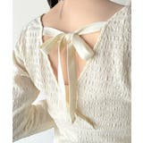 スタイルアップが叶う！リボンカシュクールジャガードカットソー（フレアスリーブ） | Classical Elf  | 詳細画像24 