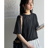 華やかさとこなれ感を両立！レースアップデザインクロップドＴシャツ(半袖) | Classical Elf  | 詳細画像5 