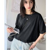 華やかさとこなれ感を両立！レースアップデザインクロップドＴシャツ(半袖) | Classical Elf  | 詳細画像7 
