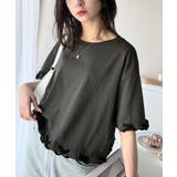 華やかさとこなれ感を両立！レースアップデザインクロップドＴシャツ(半袖) | Classical Elf  | 詳細画像24 