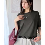 華やかさとこなれ感を両立！レースアップデザインクロップドＴシャツ(半袖) | Classical Elf  | 詳細画像30 